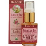 Badger バジャー オーガニックフェイスオイル ダマスカスローズ ラベンダー カモミール 29.5ml　【海外直送品】【並行輸入品】