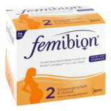 Femibion 孕妇叶酸+D3+DHA+B族维生素胶囊口服片套装2号 含碘（孕期第13周到哺乳期适用）2*96粒