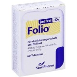 FOLIO弗利欧孕妇叶酸400毫克+维他命D3 无碘版 60 粒