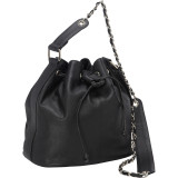 Soft Leather Bucket Shoulder Bag