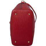 Valentine Handbag in Textured Deep Dark Red Leather