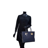 Side Zipper Décor Leather Satchel