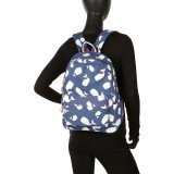 Screen Printed Whales On Cotton Laptop Backpack