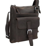 12.5" Verical Leather Messenger Bag