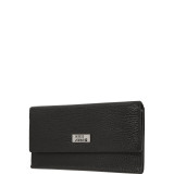 RFID Blocking Pebble Leather Clutch Organizer Wallet