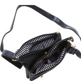 Multi-Zippered Messenger Crossbody