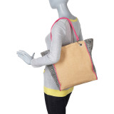 Faux Snake Paper Straw Tote