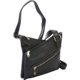 Multi-Zippered Messenger Crossbody