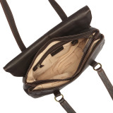 E/W 1/4 Flap Triple Compartment Shoulder Bag