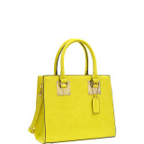 Structured Faux Leather Satchel