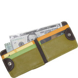 Bifold Multi Color Wallet in Black Rainbow Combination