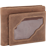 WANDERER Classic Leather Bifold Wallet w/ ID Window