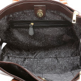 Kimberley Two-Tone Double Zipper Satchel