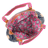 Muneca Patch Print Hobo Bag