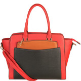 Double Top Handle Large Tote Bag with Removable Strap