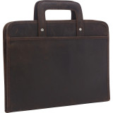 Cowhide Leather Slim Portfolio Carrying Case