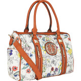 Bloom Floral Print Overnight Satchel