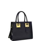 Structured Faux Leather Satchel
