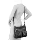 Leather 2 Front Pockets Hobo