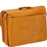 Leather Gusset Laptop Briefcase