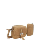 8" Leather Parent-Child Shoulder/Waist Bag
