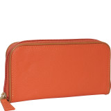 Roomy Zip Clutch Wallet