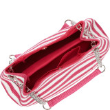 Paper Straw Stripe Chain Shoulder Bag
