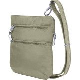 Anti-Theft Classic Slim Double Zip Crossbody Bag