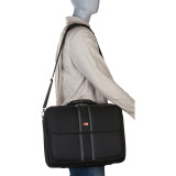 Double Compartment Laptop Briefcase (w/ RFID Secure Pocket)