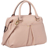 Pretty Pleats Smooth Leather Satchel