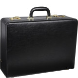 Large Expandable Faux Leather Attaché Case