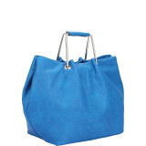 Square Handle Croc Textured Tote with Removable Shoulder Strap