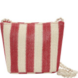 Paper Straw Stripe Crossbody
