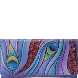Hand Painted Checkbook wallet/Clutch