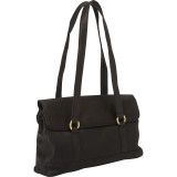 E/W 1/4 Flap Triple Compartment Shoulder Bag