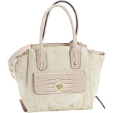 Dual Hearts Design Structured Satchel