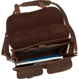 14" Leather Laptop Briefcase