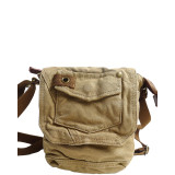 Tall 8" Small Canvas Slim Sling Shoulder Bag