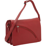 Full Flap Multi Compartment Organizer Shoulder Bag