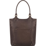 Premium Leather 16" Laptop Bucket Tote