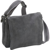 Distressed Leather Full Flap Laptop Messenger - M