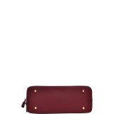 Gold-Tone Round Zipper Bottom Satchel