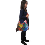 Lotus Leather Tote Bag