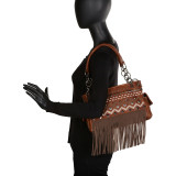 Leather Fringe & Saddle Stitch Purse