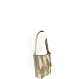 Multi Metallic Strip Shoulder Bag