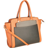 Double Top Handle Large Tote Bag with Removable Strap