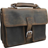 14" Medium Leather Laptop Briefcase