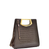 Tall Structured Croc Tote