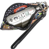 Vintage Hotel-Zip Around Travel Wallet and Camera Case/Wristlet