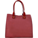 2-in-1 Patent Faux Leather Trimmed Satchel